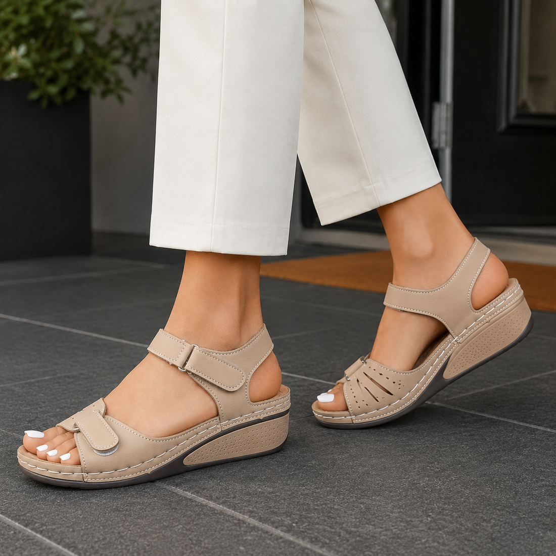 Verona Orthopedic Sandals - Khaki