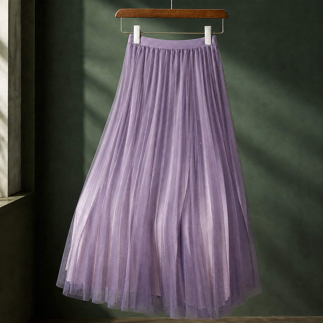 Adrienne Pleated Skirt - Purple