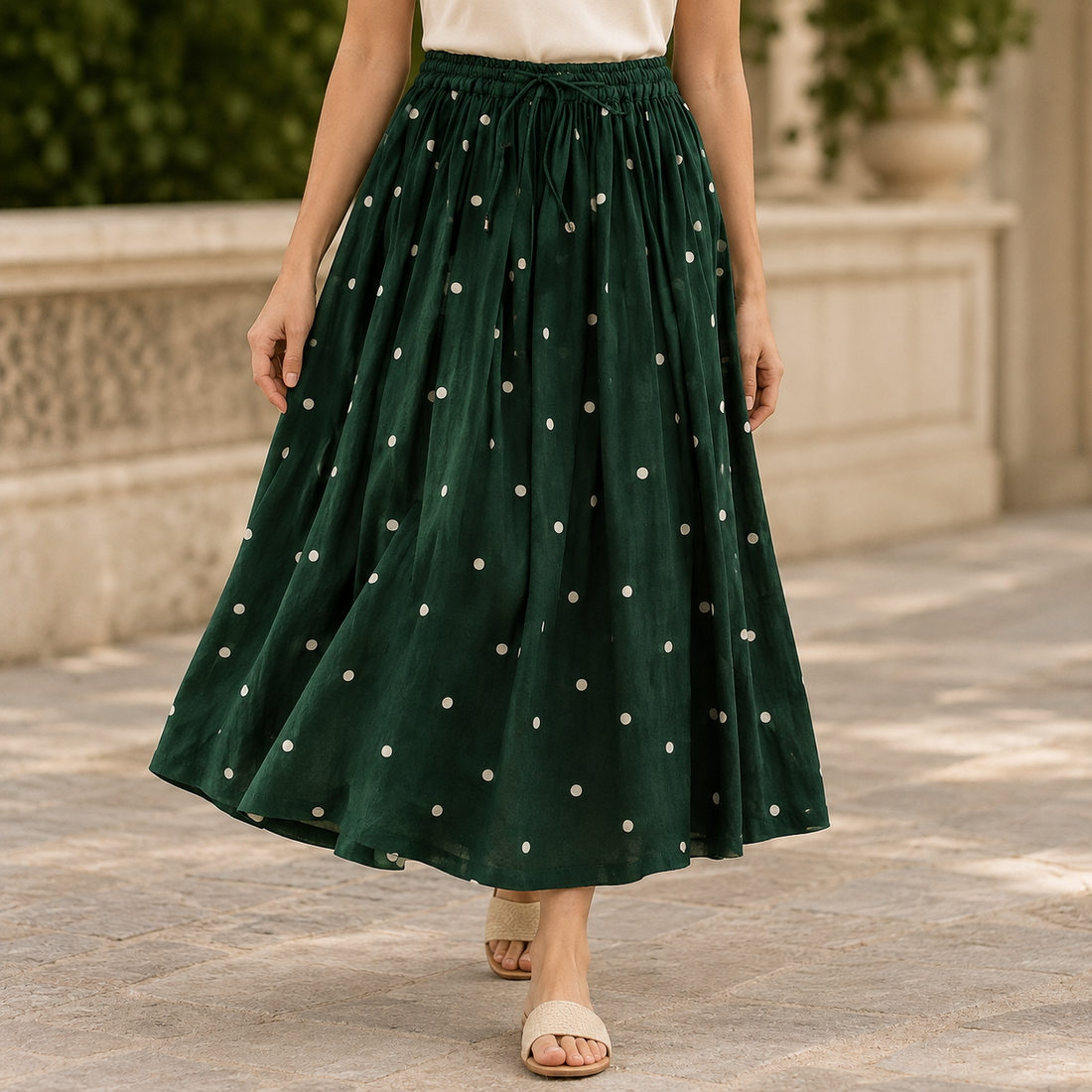 Daphne Midi Skirt - Green