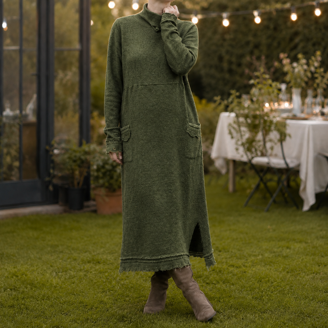 Lucille Relaxed Maxi Dress - Green