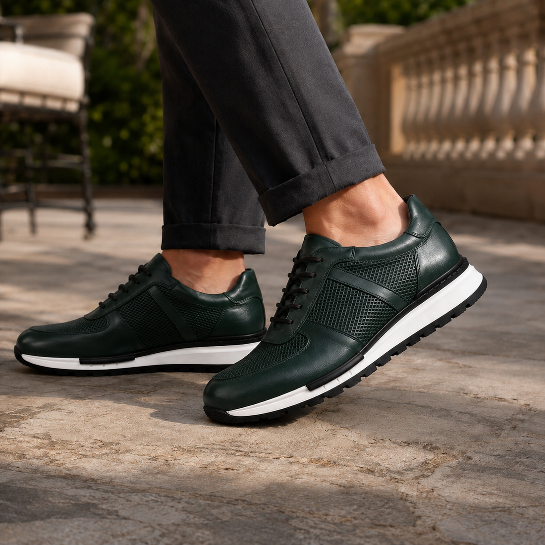 Marcello Leather Sneakers - Green