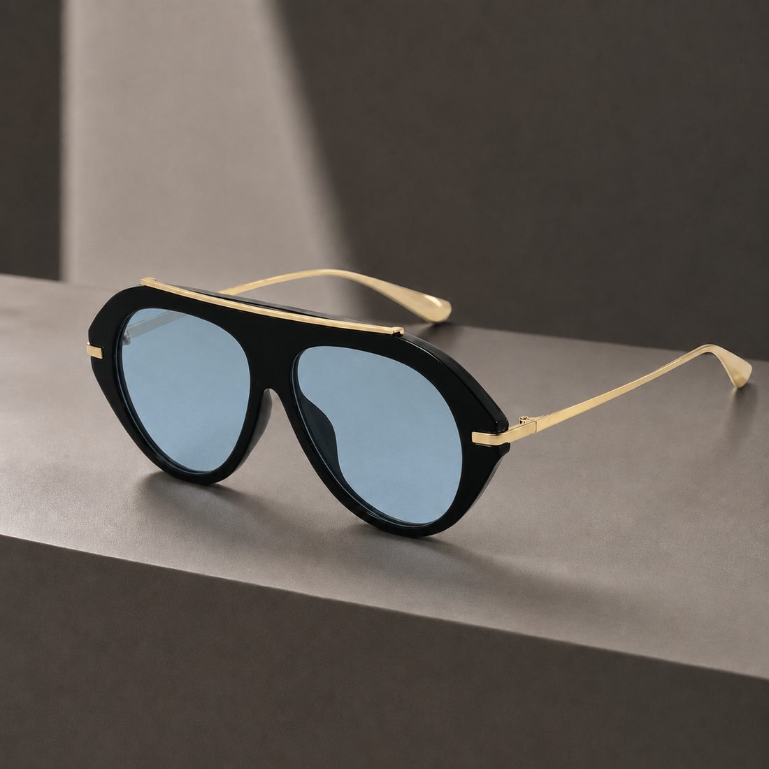 Felix Aviator Sunglasses - Black Blue