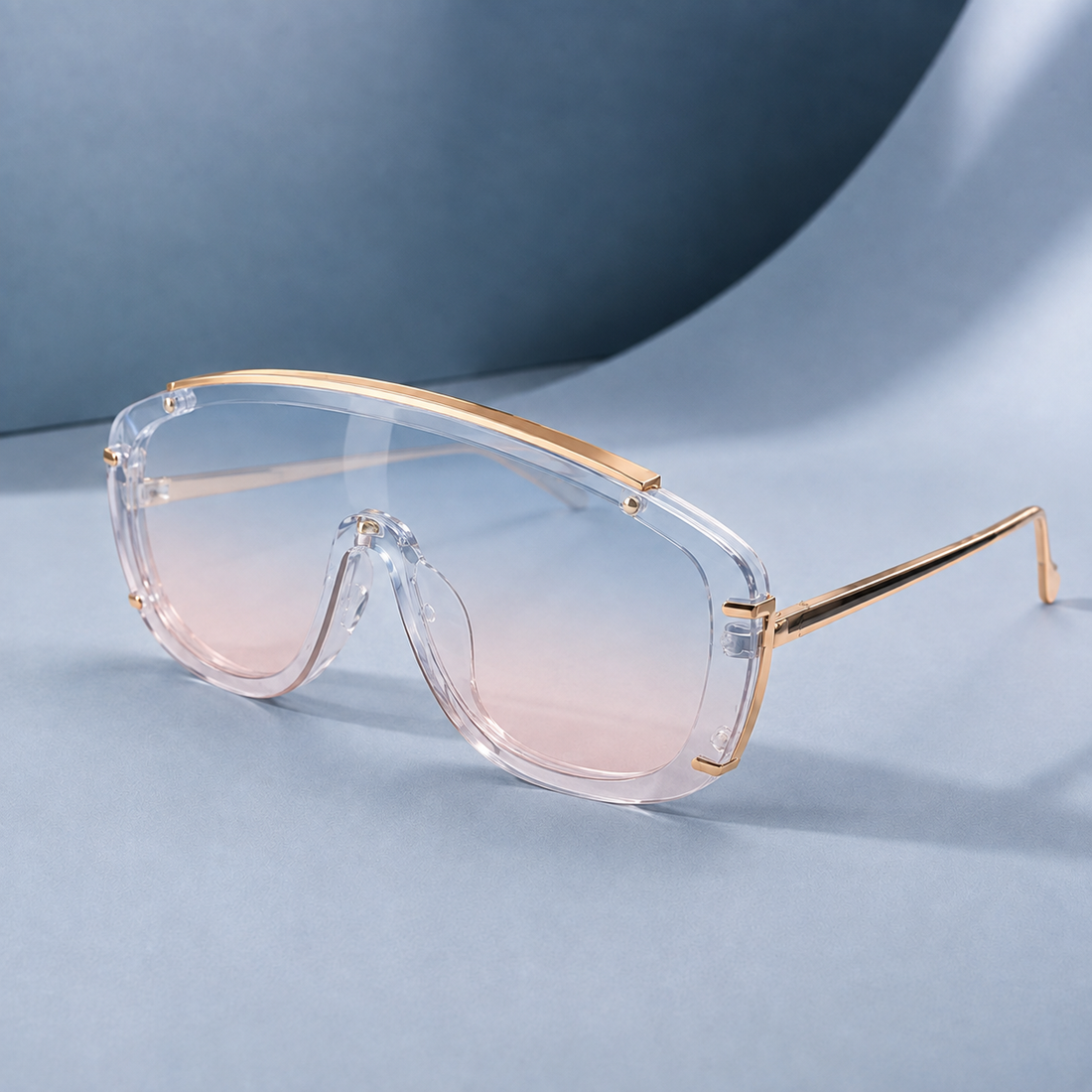 Gabriel Sculptural Sunglasses - Transparent