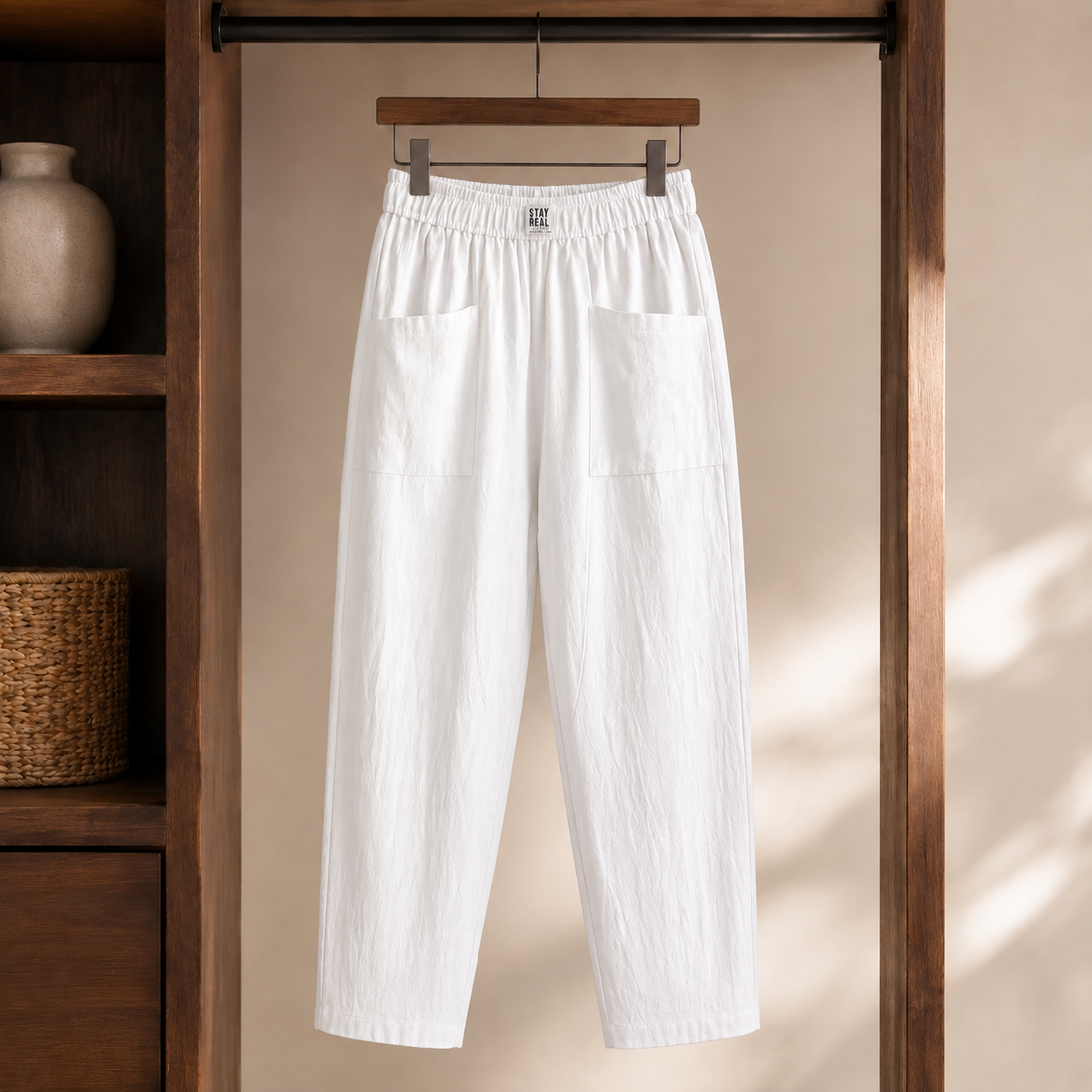 Elowen-Grace Relaxed Pants - White