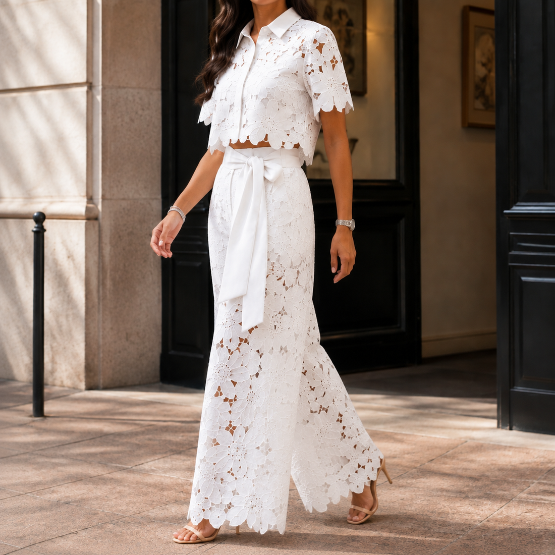 Willa Wide-Leg Set - White