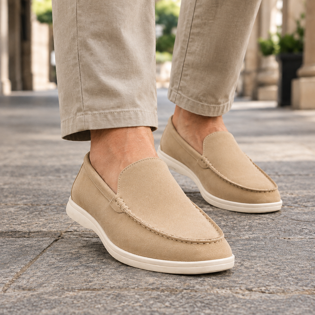 Ordelaffi Slip-On Loafers - Beige