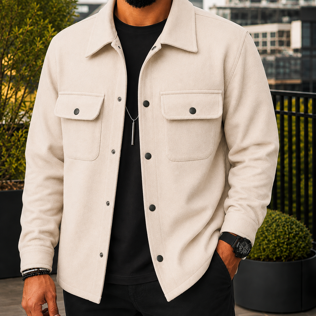 Beckett Utility Jacket - Light Beige