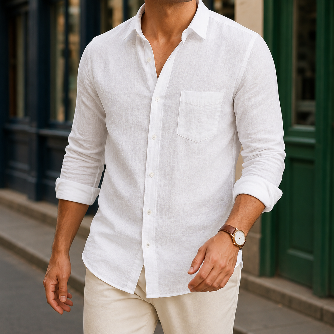 Claude Linen Shirt - White