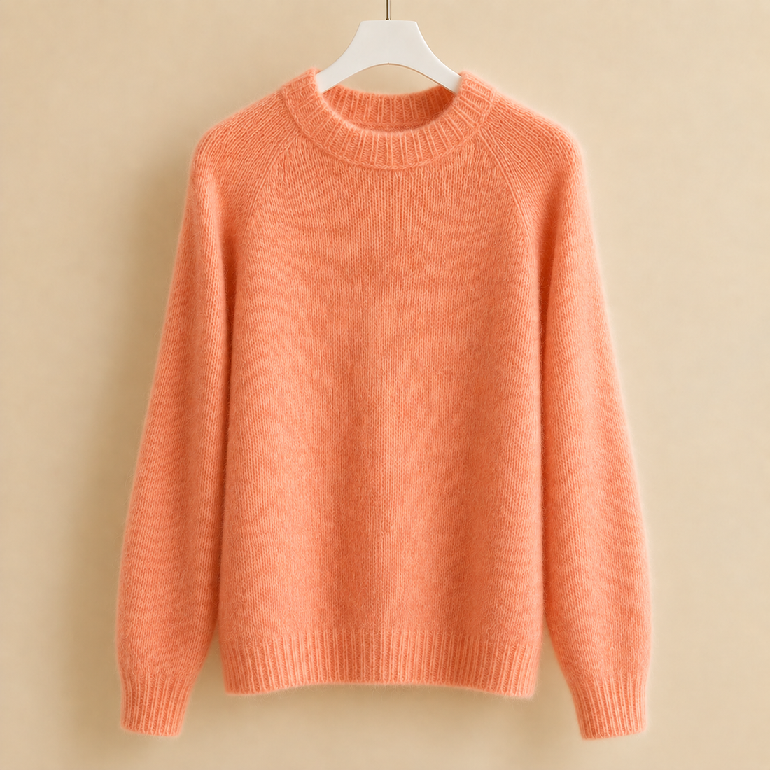 Tabitha-Jade Brushed Sweater - Coral Orange