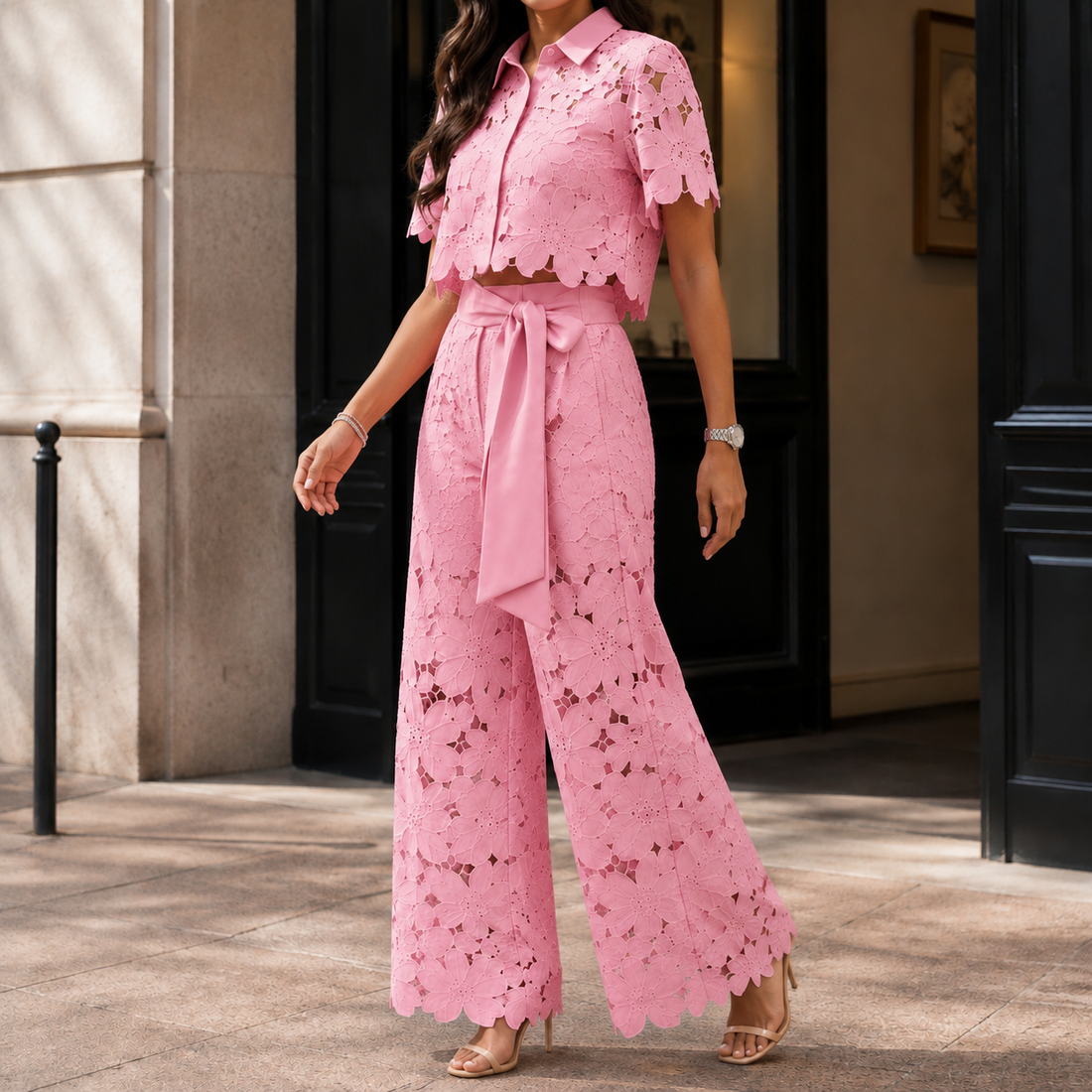 Willa Wide-Leg Set - Pink