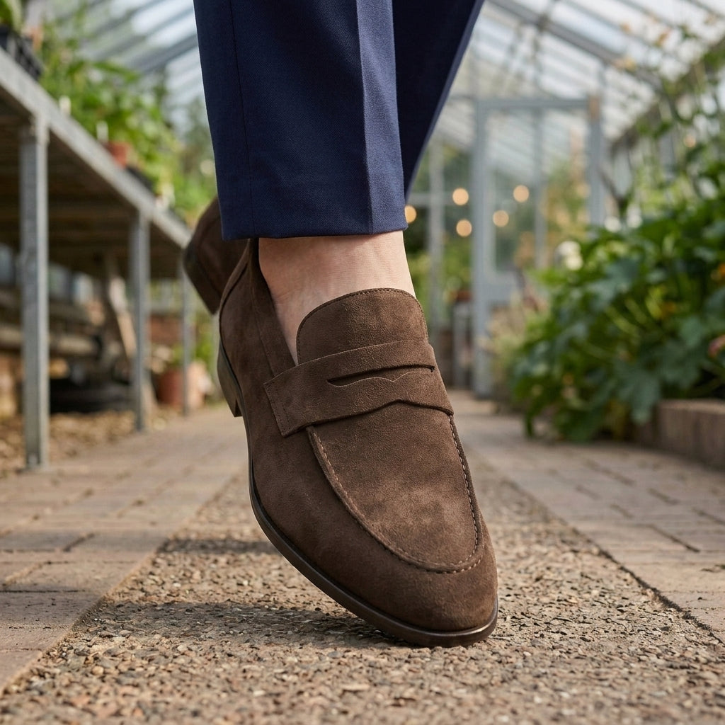 Dario Suede Penny Loafers - Lead Product Detail