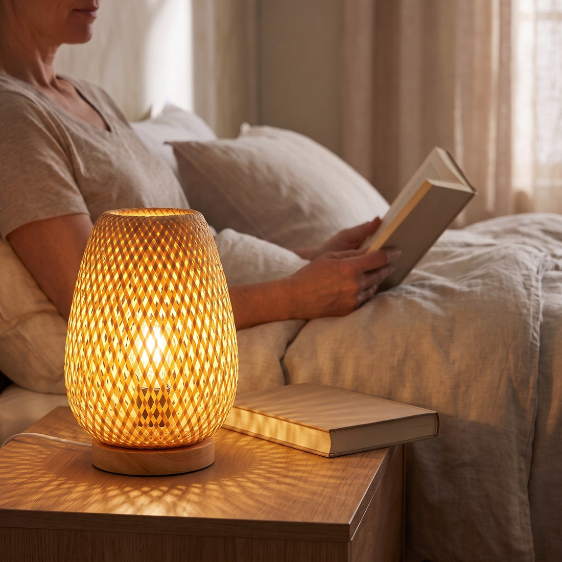 Lakewood Bamboo Shade Cordless Table Lamp | lifestyle | 81360d5c4125f9d6
