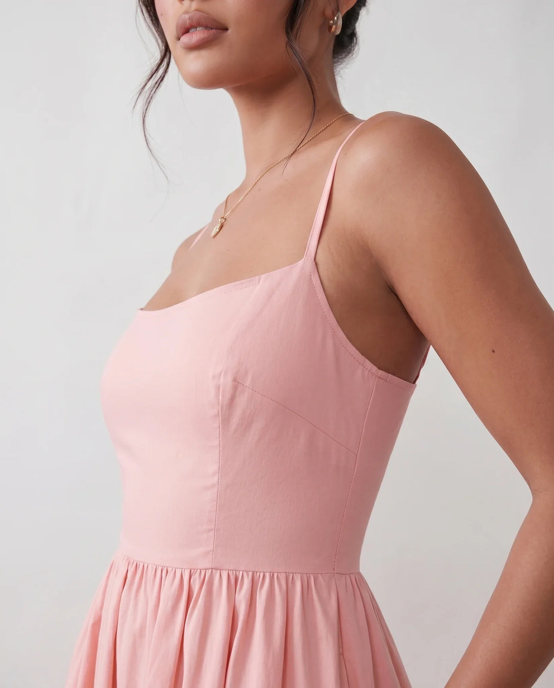 Layla Spaghetti Strap Low Back Midi Dress