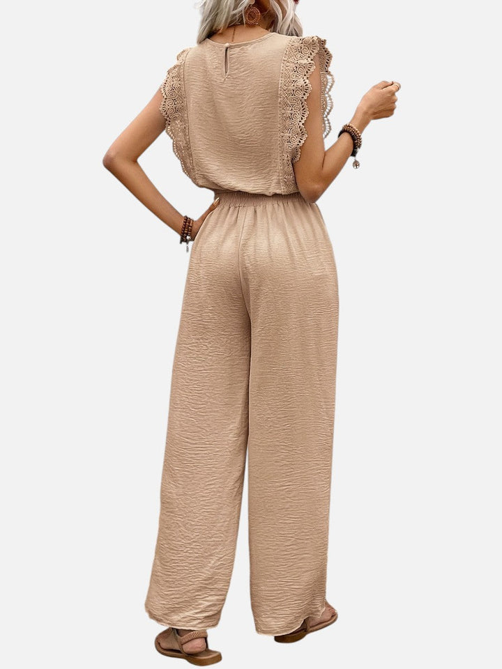 Women’s Two Piece Outfit Set – Relaxed Top & Wide Leg Trousers