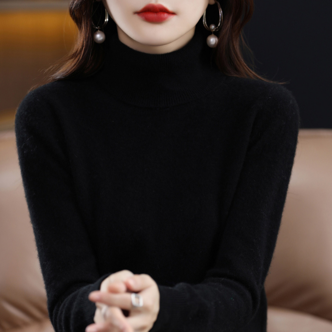 Elena Cashmere Turtleneck