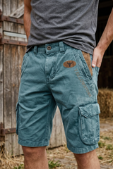 Men's Cargo Shorts with Pockets and Belt