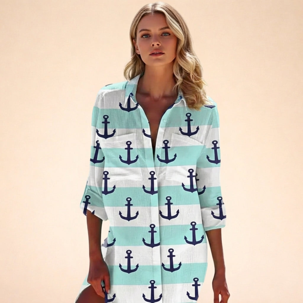 Navy Anchor Print