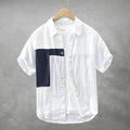 Ivory and Midnight Pinstripe