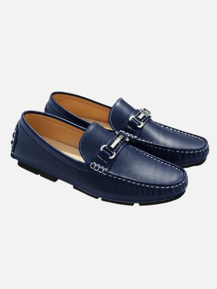 Men’s Leather Loafers – Cushioned Slip-On Dress Shoes