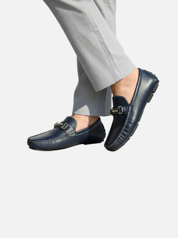 Men’s Leather Loafers – Cushioned Slip-On Dress Shoes