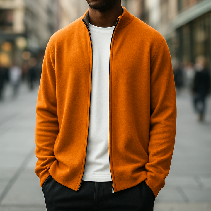 Olympia Cashmere Zip Cardigan