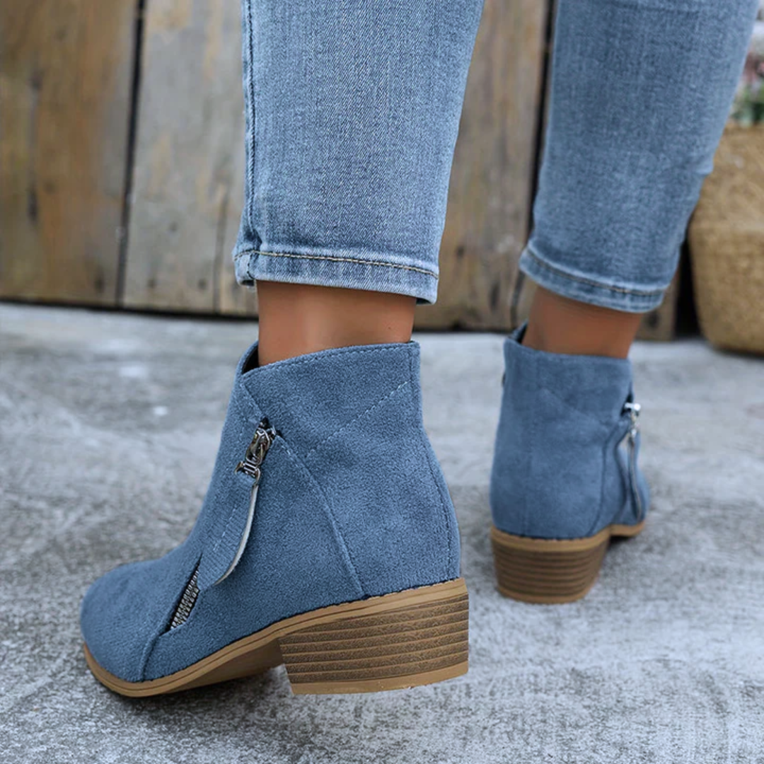 Women’s Zip Ankle Boots – All-Day Comfort Fit