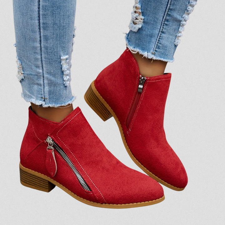 Women’s Zip Ankle Boots – All-Day Comfort Fit