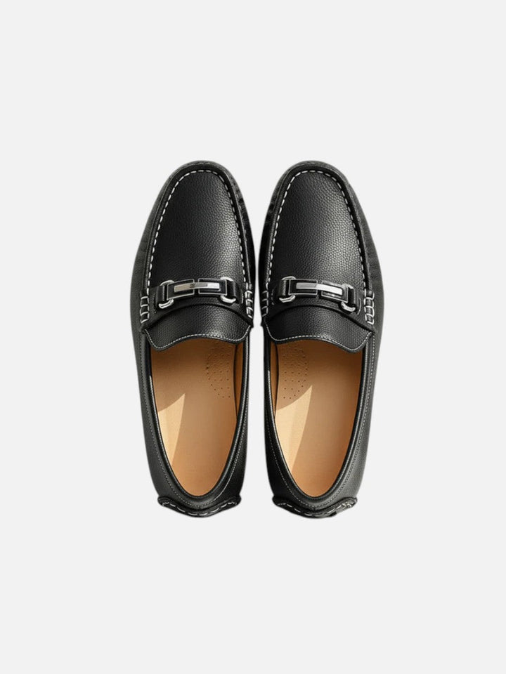 Men’s Leather Loafers – Cushioned Slip-On Dress Shoes