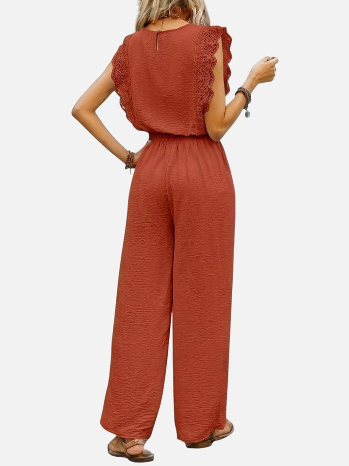 Women’s Two Piece Outfit Set – Relaxed Top & Wide Leg Trousers
