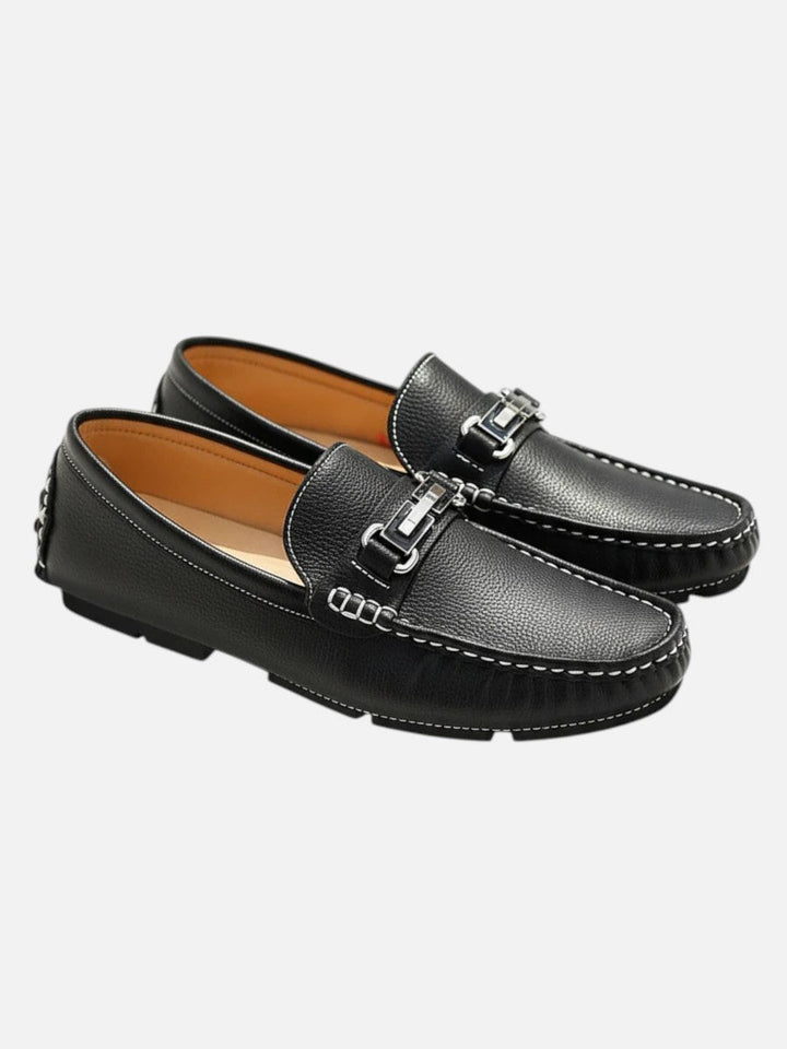 Men’s Leather Loafers – Cushioned Slip-On Dress Shoes