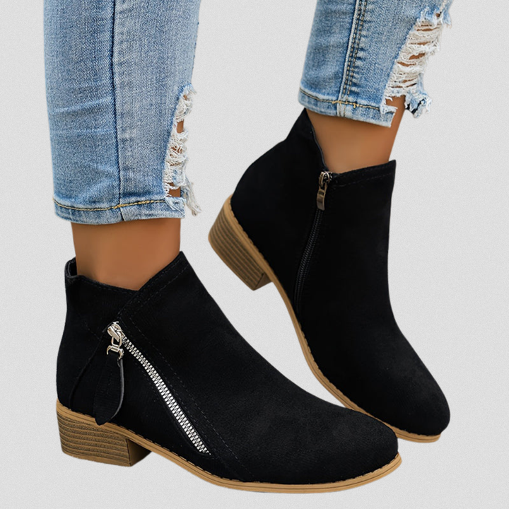 Women’s Zip Ankle Boots – All-Day Comfort Fit
