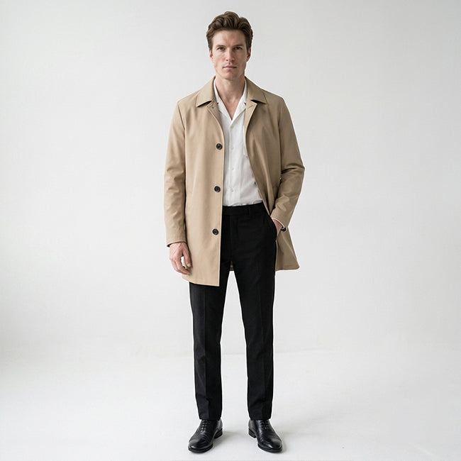 Men's Mid Length Trench Coat