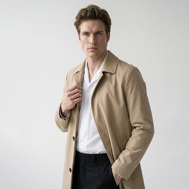 Men's Mid Length Trench Coat