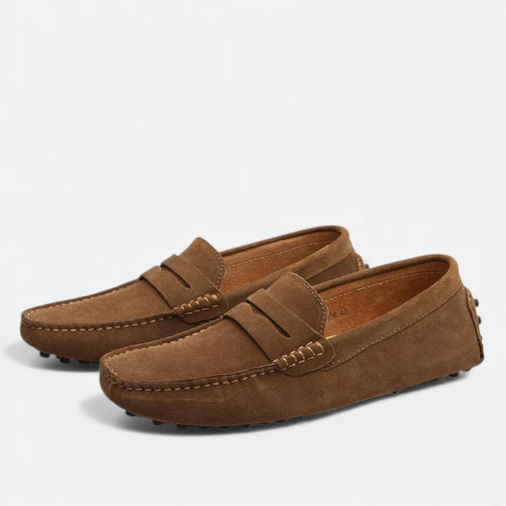 Men’s Slip-On Driver Loafers – Suede Look Casual Elegance