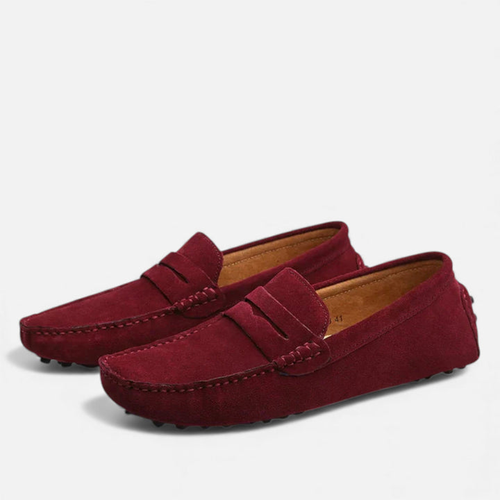Men’s Slip-On Driver Loafers – Suede Look Casual Elegance