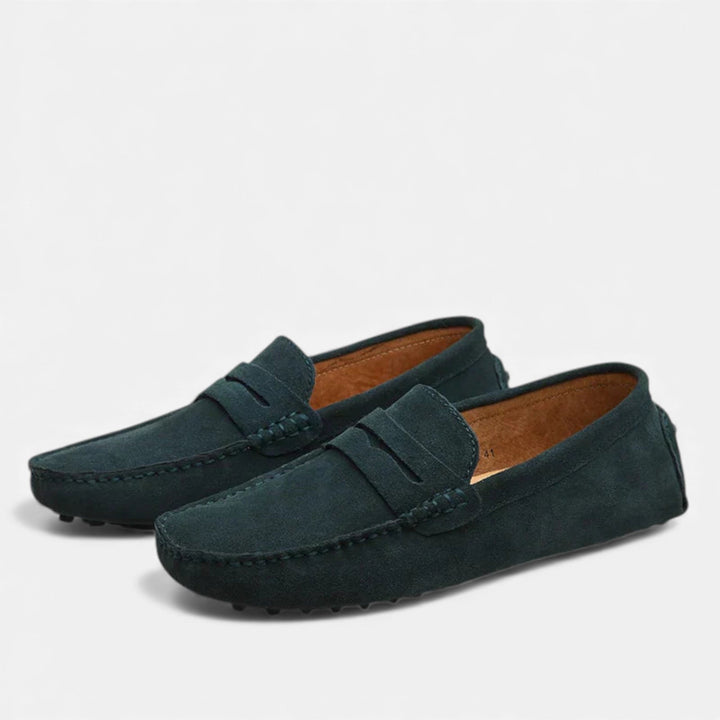 Men’s Slip-On Driver Loafers – Suede Look Casual Elegance