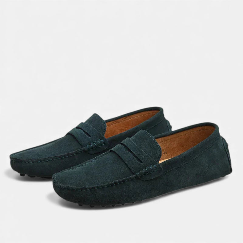 Men’s Slip-On Driver Loafers - Suede Look Casual Elegance