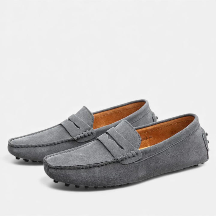 Men’s Slip-On Driver Loafers – Suede Look Casual Elegance