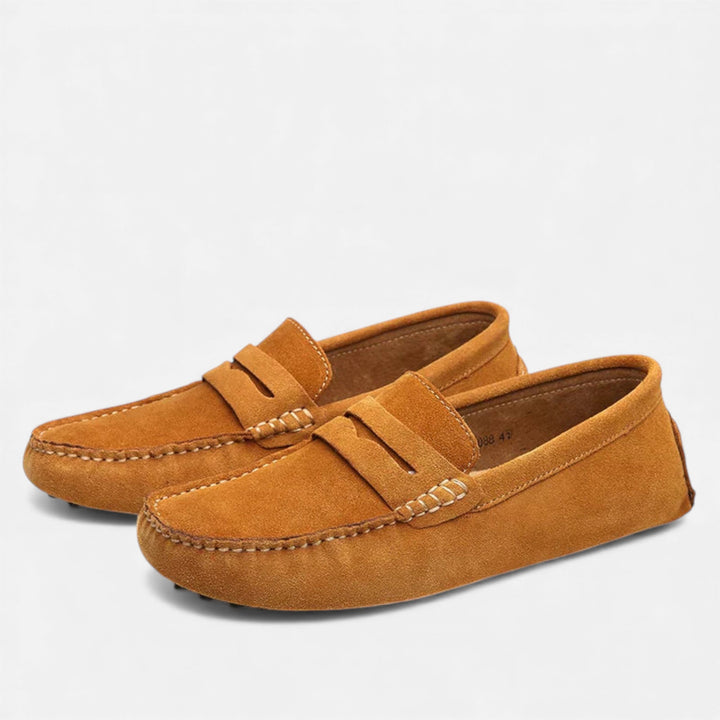 Men’s Slip-On Driver Loafers – Suede Look Casual Elegance