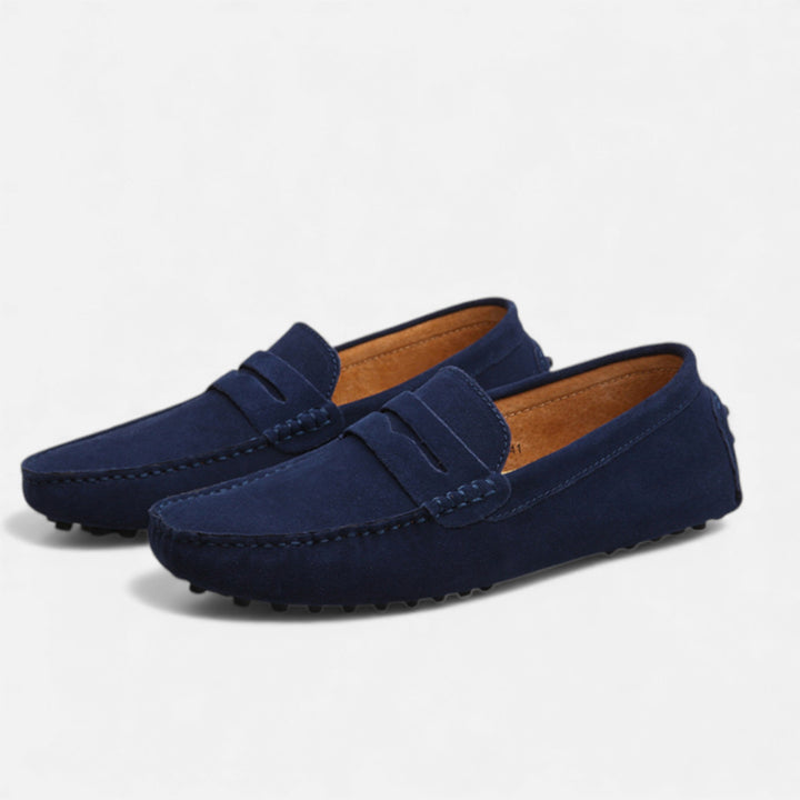 Men’s Slip-On Driver Loafers – Suede Look Casual Elegance