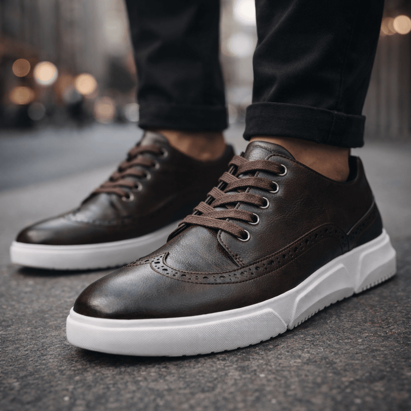 Calver Leather Brogue Sneakers