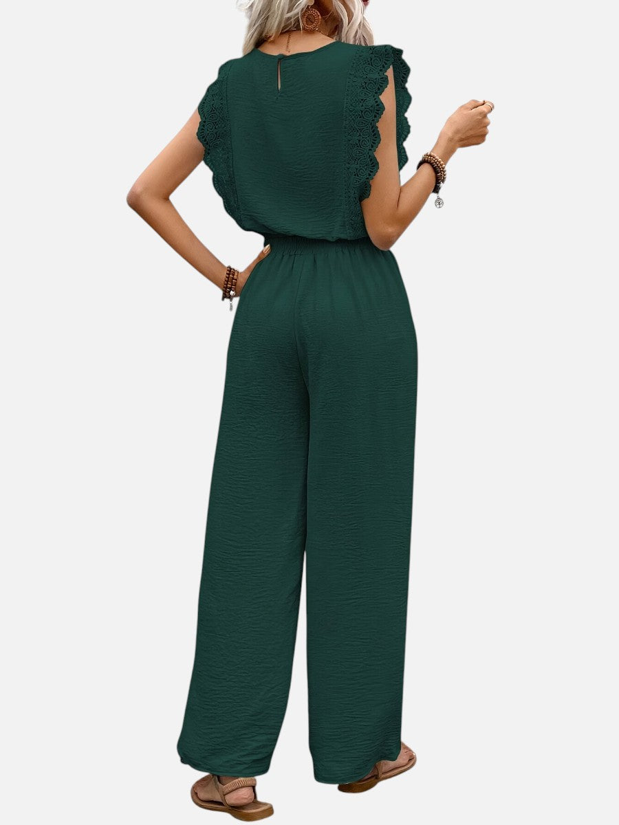 Women’s Two Piece Outfit Set – Relaxed Top & Wide Leg Trousers