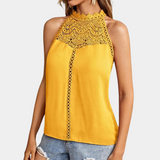 Elowyn | Lace Mock-Neck Sleeveless Top