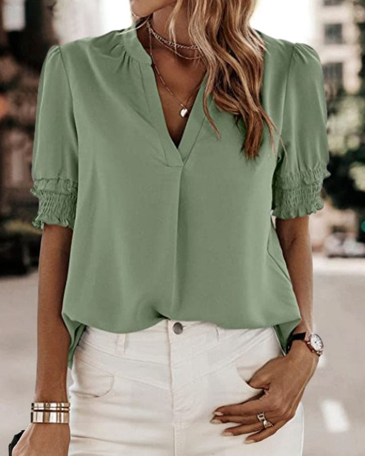 Roselle | Vibrant Puff Sleeve Blouse