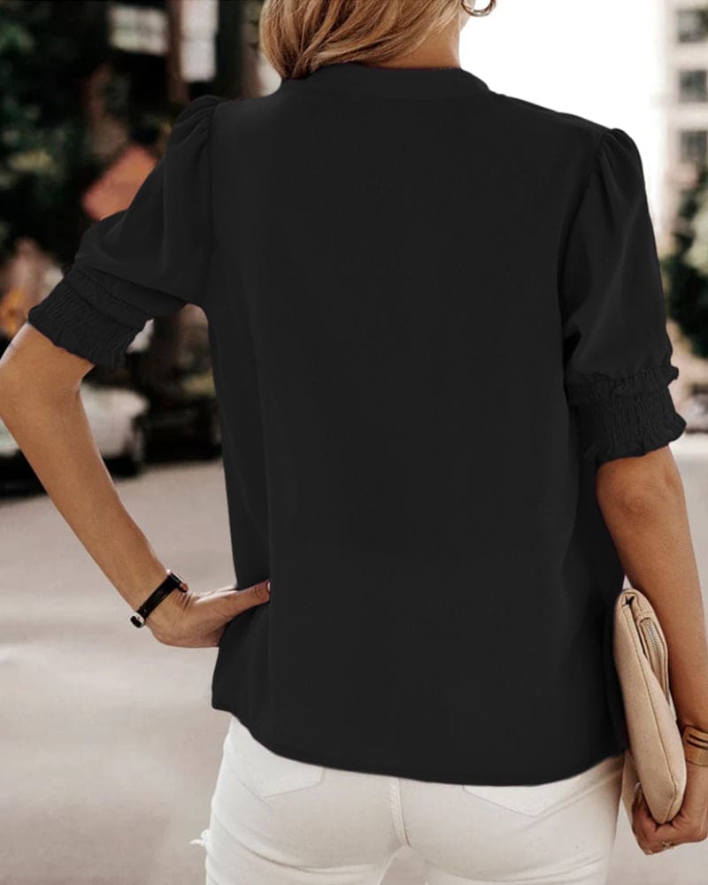 Roselle | Vibrant Puff Sleeve Blouse