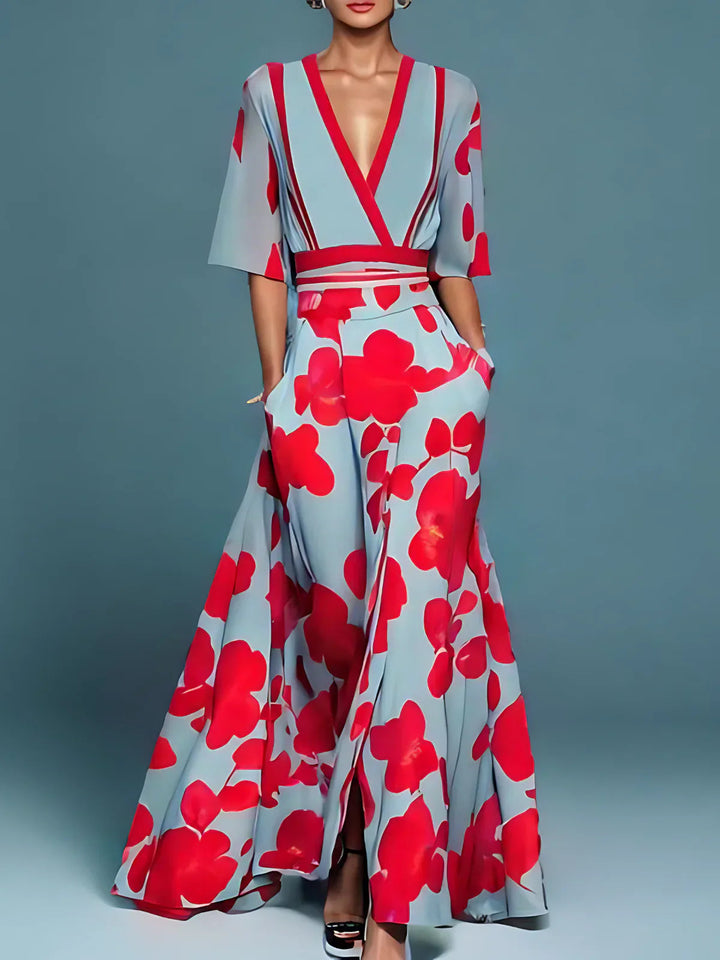 Brielle | Elegant Floral Pattern Women's Dress