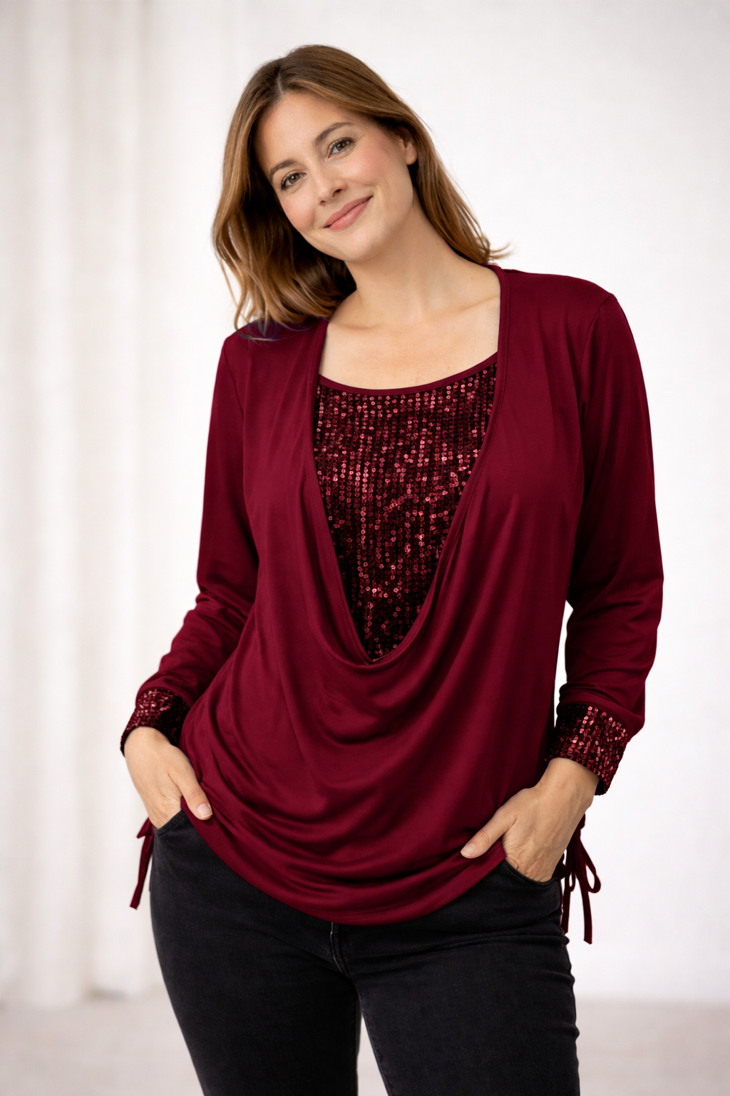 Veloura | Sequin Detail Women’s Blouse