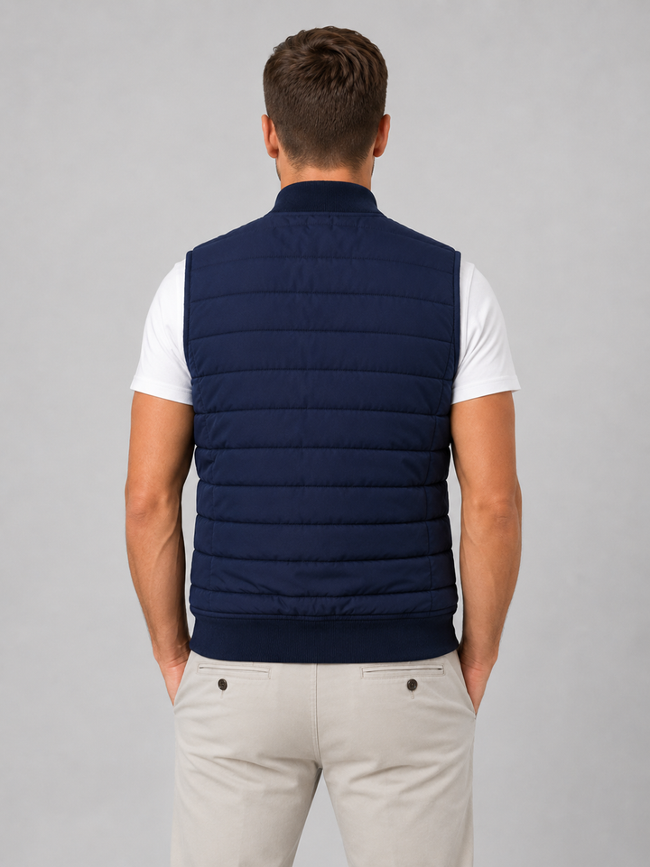 Men's Lightweight Quilted Bodywarmer – Full Zip Gilet Vest
