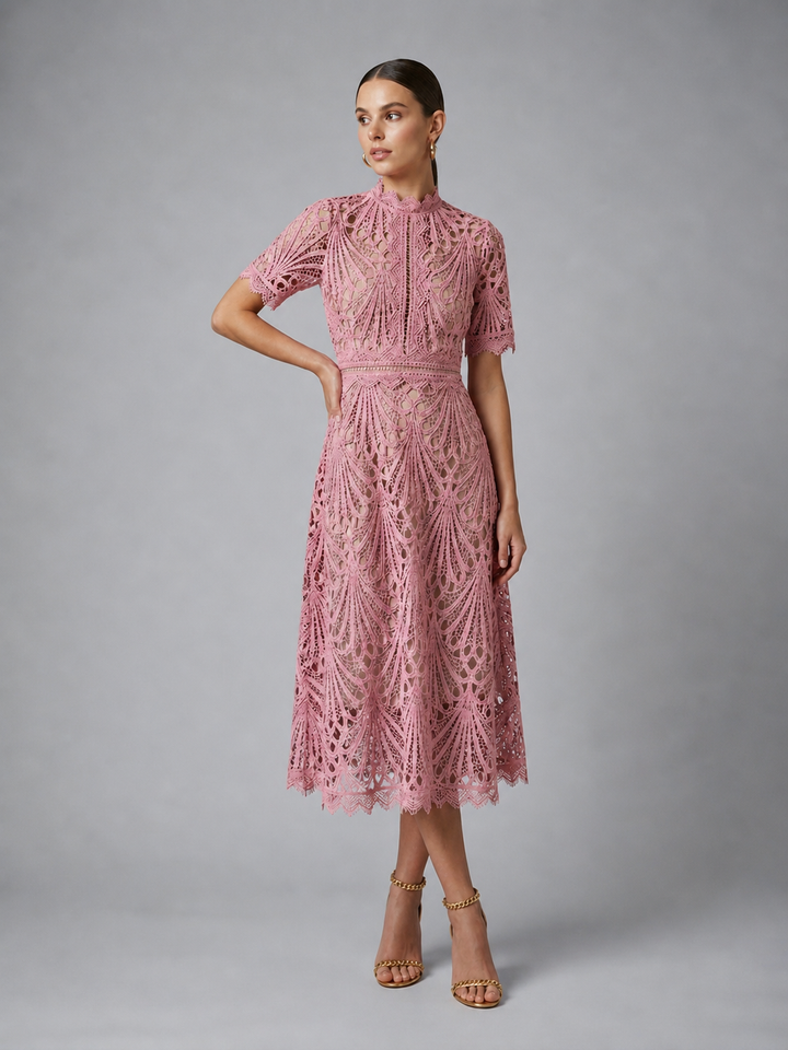 Thalia Lace Midi Dress