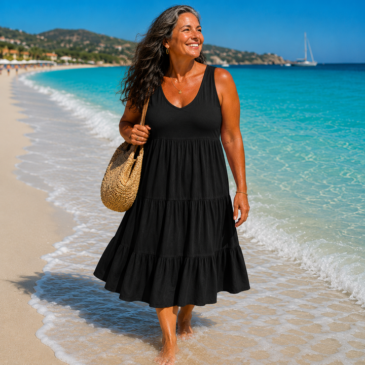 Fiona | Sleeveless Flowing Summer Beach Dress